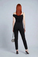 Ruched Asymmetrical Blouse