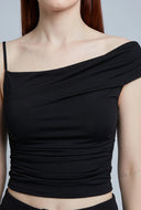 Ruched Asymmetrical Blouse