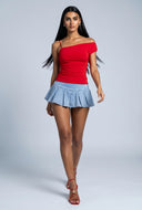 Ruched Asymmetrical Blouse