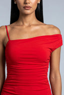 Ruched Asymmetrical Blouse