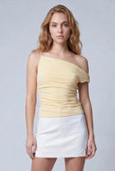 Ruched Asymmetrical Blouse