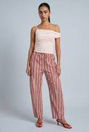 Ruched Asymmetrical Blouse