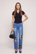 Short Sleeve Notch Neck Top