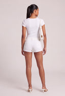 Short Sleeve Notch Neck Top