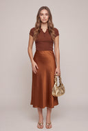 Short Sleeve Notch Neck Top