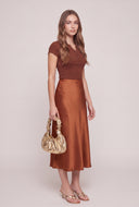 Short Sleeve Notch Neck Top