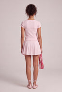 Short Sleeve Notch Neck Top