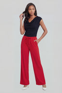 Gabrielle Cowl Neck Ruched Blouse