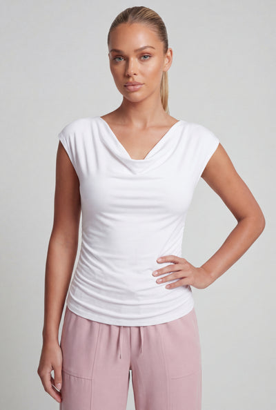 Gabrielle Cowl Neck Ruched Blouse