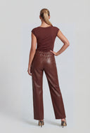 Gabrielle Cowl Neck Ruched Blouse