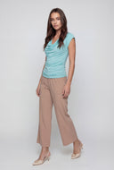 Gabrielle Cowl Neck Ruched Blouse