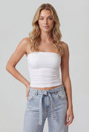 Ruched Crop Tube Top