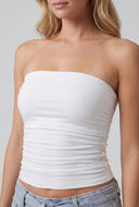 Ruched Crop Tube Top
