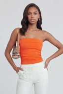 Ruched Crop Tube Top