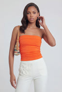 Ruched Crop Tube Top