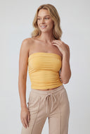 Ruched Crop Tube Top