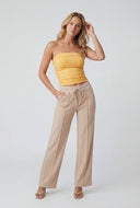 Ruched Crop Tube Top