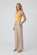 Ruched Crop Tube Top
