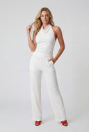 Cowl High Neck Halter Top