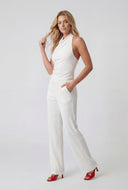 Cowl High Neck Halter Top
