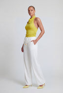 Cowl High Neck Halter Top