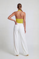 Cowl High Neck Halter Top