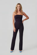 Split Hem Ruched Tube Top