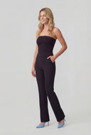 Split Hem Ruched Tube Top
