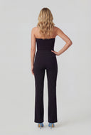 Split Hem Ruched Tube Top
