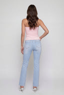 Split Hem Ruched Tube Top