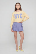 Graphic Crop French Terry Sweatshirt