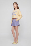 Graphic Crop French Terry Sweatshirt