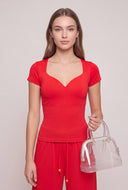 Alison Molded Short Sleeve Top