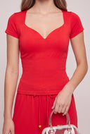 Alison Molded Short Sleeve Top