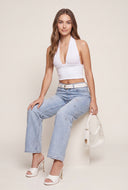 Plunge Halter Top