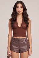 Plunge Halter Top