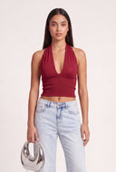 Plunge Halter Top