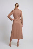 Faux Suede Single Button Coat