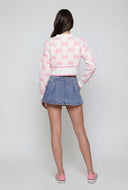 Boucle Bow Crop Cardigan