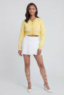 Boucle Bow Crop Cardigan