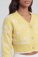 Boucle Bow Crop Cardigan
