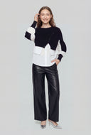 Hybrid Sweater Knit Top