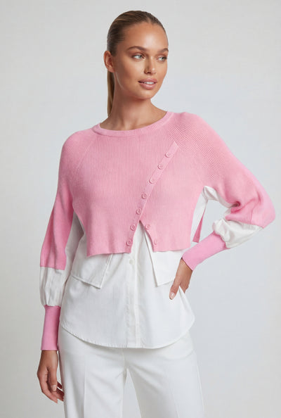 Hybrid Sweater Knit Top