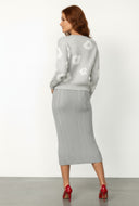 Chenille Floral Pullover Sweater