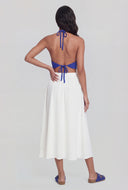 Katelyn Striped Crochet Crop Halter Top