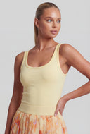 Frances Ribbed Scoop Neck Tank Bodysuit