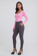 Carmen Contrast Scoop Neck Bodysuit