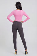 Carmen Contrast Scoop Neck Bodysuit