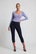Carmen Contrast Scoop Neck Bodysuit