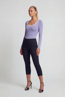 Carmen Contrast Scoop Neck Bodysuit